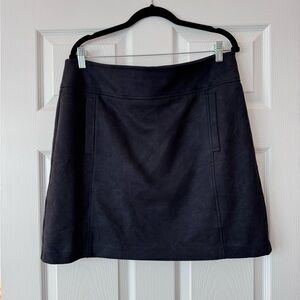 Loft Navy Blue Suede Skirt-Size 14